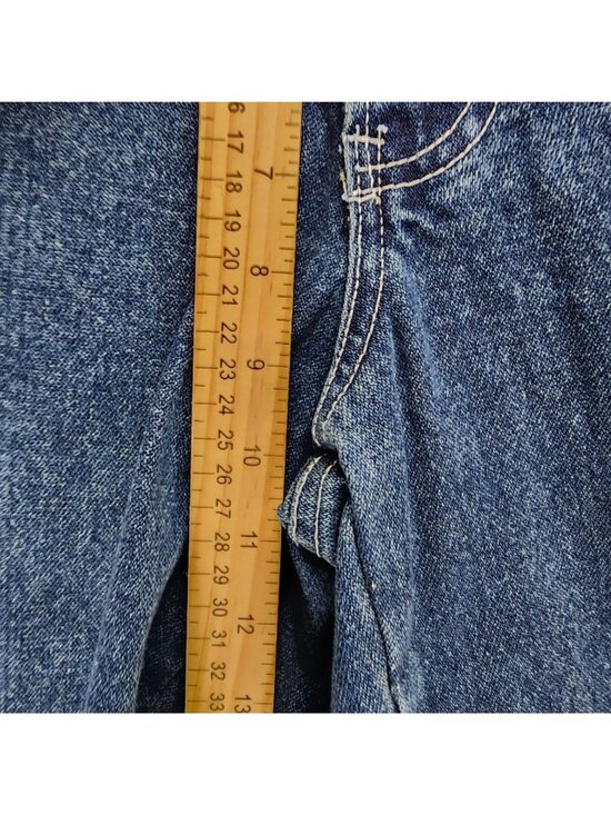 dELiAs Jeans Womens XS Blue Mid Cotton Polyester Denim Wide Leg Cropped - Picture 3 of 10